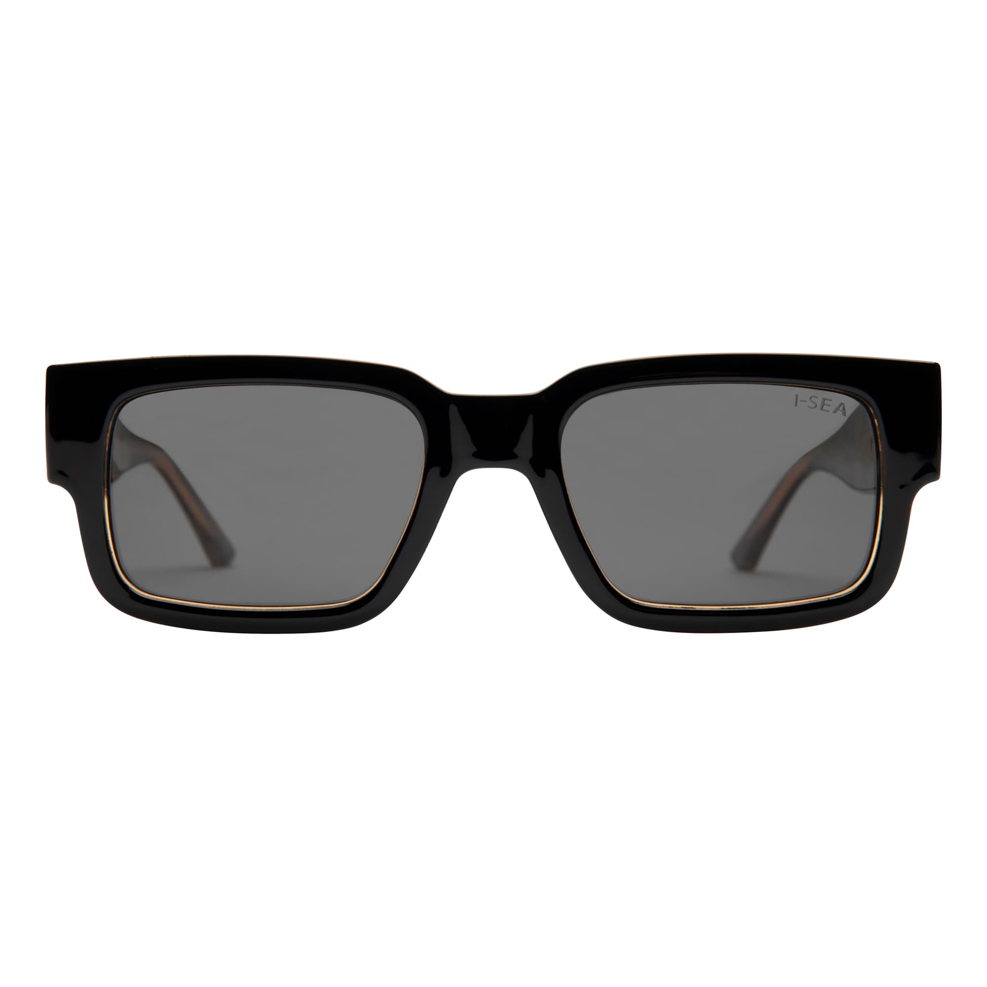 Cole Houshmand Sunglasses - front - #color_black-leopard-smoke-polarized-lens