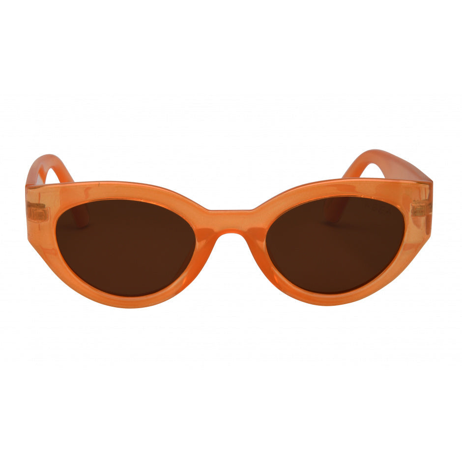 Ashbury Sunglasses in Peach / Brown - Detail 01 - #color_peach-brown-polarized-lens