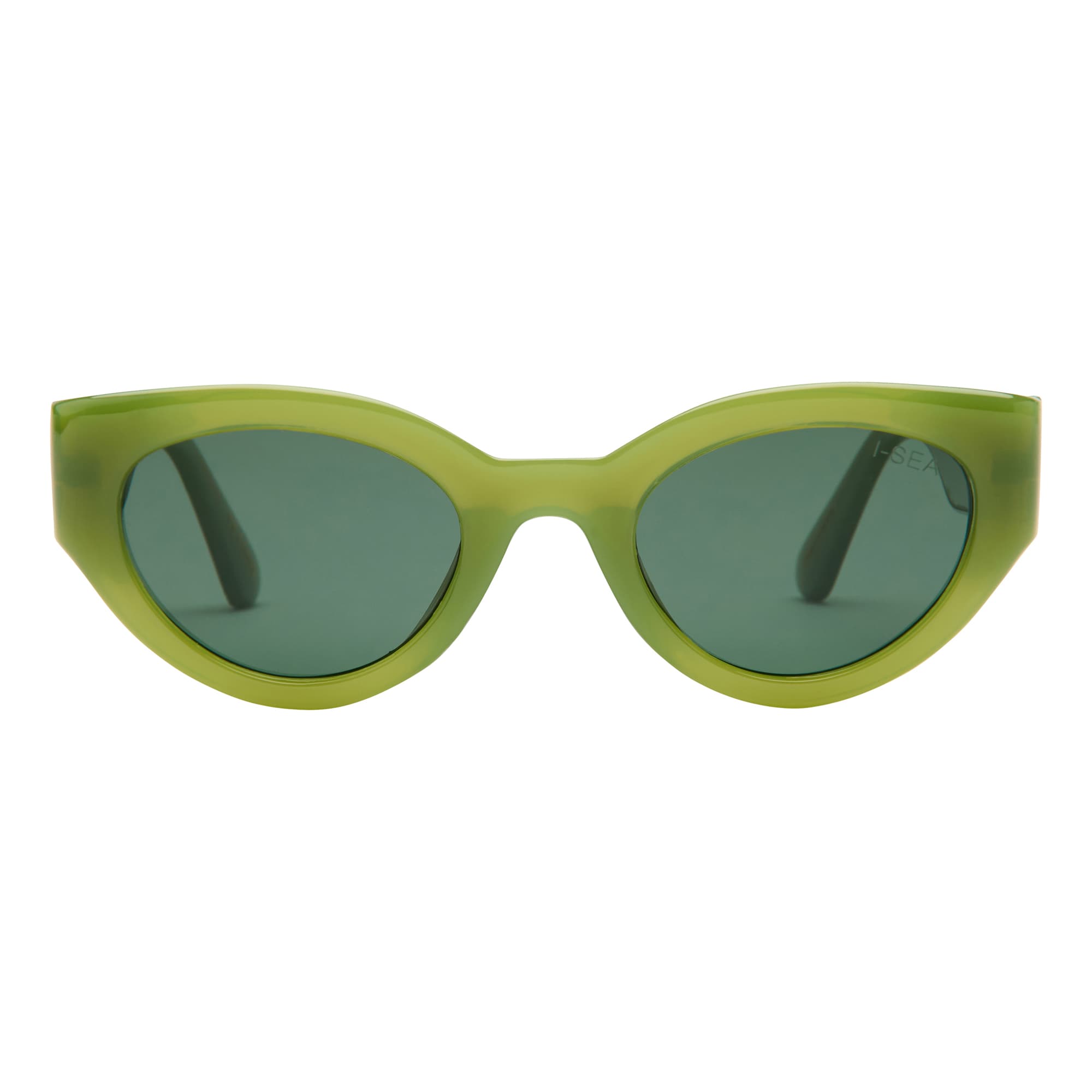 Ashbury Sunglasses in Moss / Green - Detail 01 - #color_moss-green-polarized-lens