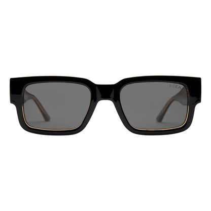 Cole Houshmand Sunglasses - front - #color_black-leopard-smoke-polarized-lens